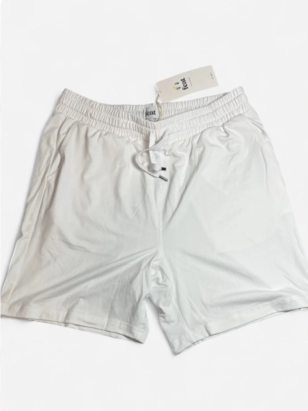Feat Clothing Men’s Roam Performance Shorts in White Size Large